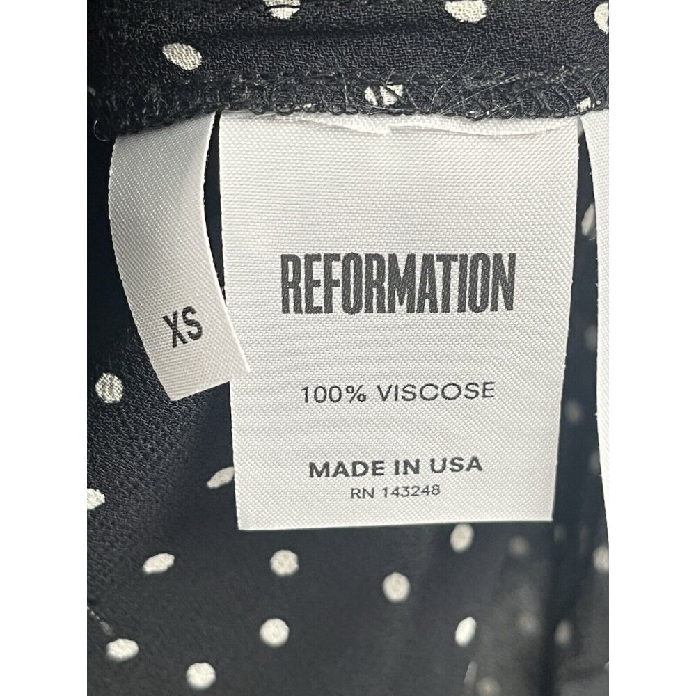 Reformation Black and White Polka Dot Blouse - Picture 6 of 7